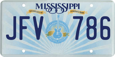 MS license plate JFV786