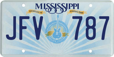 MS license plate JFV787