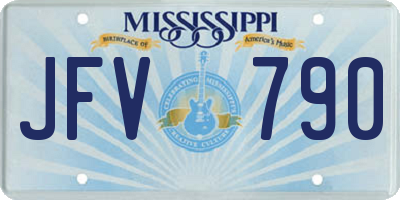 MS license plate JFV790