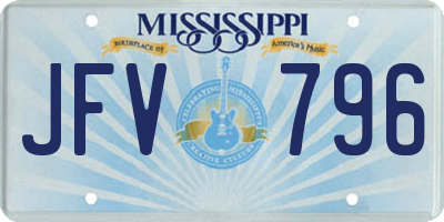 MS license plate JFV796