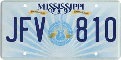 MS license plate JFV810