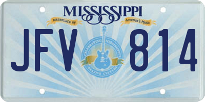MS license plate JFV814