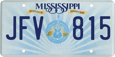 MS license plate JFV815