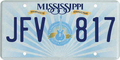 MS license plate JFV817