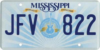 MS license plate JFV822