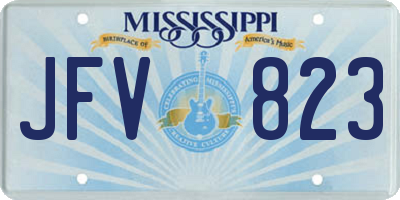 MS license plate JFV823