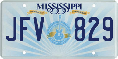 MS license plate JFV829