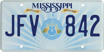 MS license plate JFV842