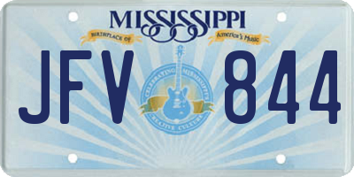 MS license plate JFV844