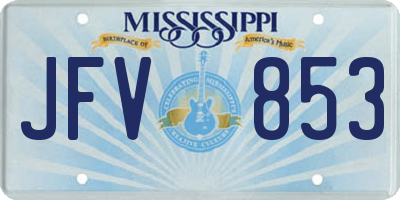 MS license plate JFV853