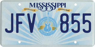 MS license plate JFV855