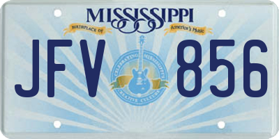 MS license plate JFV856