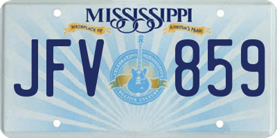 MS license plate JFV859
