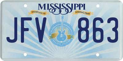 MS license plate JFV863