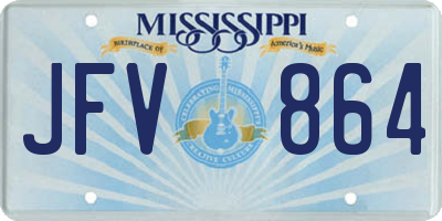 MS license plate JFV864