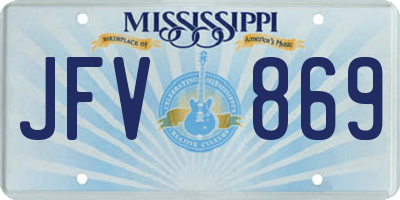 MS license plate JFV869