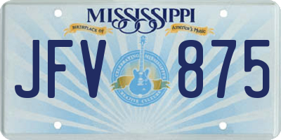 MS license plate JFV875