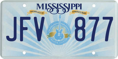 MS license plate JFV877
