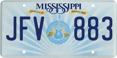MS license plate JFV883