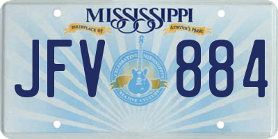 MS license plate JFV884