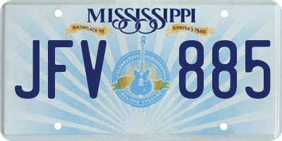 MS license plate JFV885