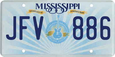 MS license plate JFV886