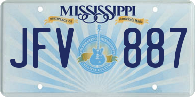 MS license plate JFV887