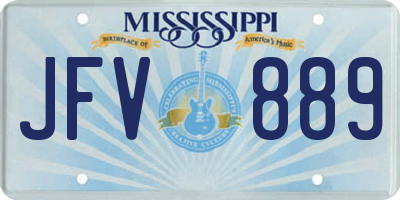 MS license plate JFV889