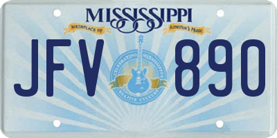 MS license plate JFV890