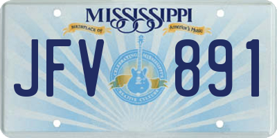 MS license plate JFV891