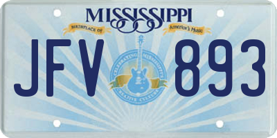 MS license plate JFV893