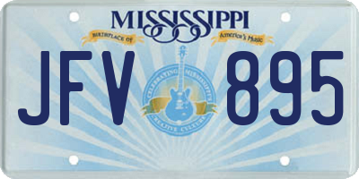 MS license plate JFV895