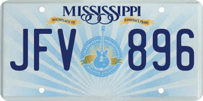 MS license plate JFV896