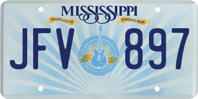 MS license plate JFV897