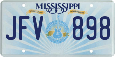 MS license plate JFV898