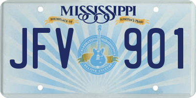 MS license plate JFV901