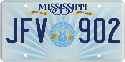 MS license plate JFV902