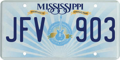 MS license plate JFV903