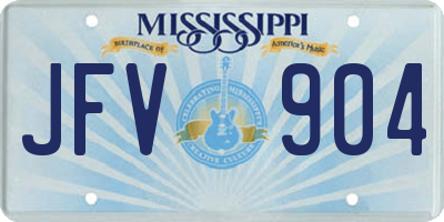 MS license plate JFV904