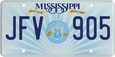 MS license plate JFV905