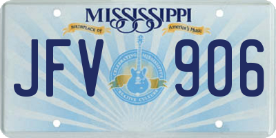 MS license plate JFV906