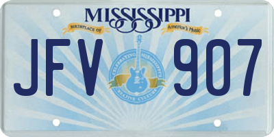 MS license plate JFV907