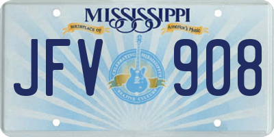MS license plate JFV908