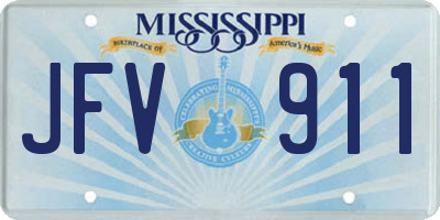 MS license plate JFV911
