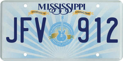 MS license plate JFV912