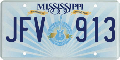 MS license plate JFV913