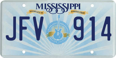 MS license plate JFV914