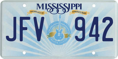 MS license plate JFV942