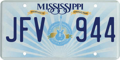 MS license plate JFV944