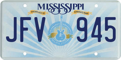 MS license plate JFV945